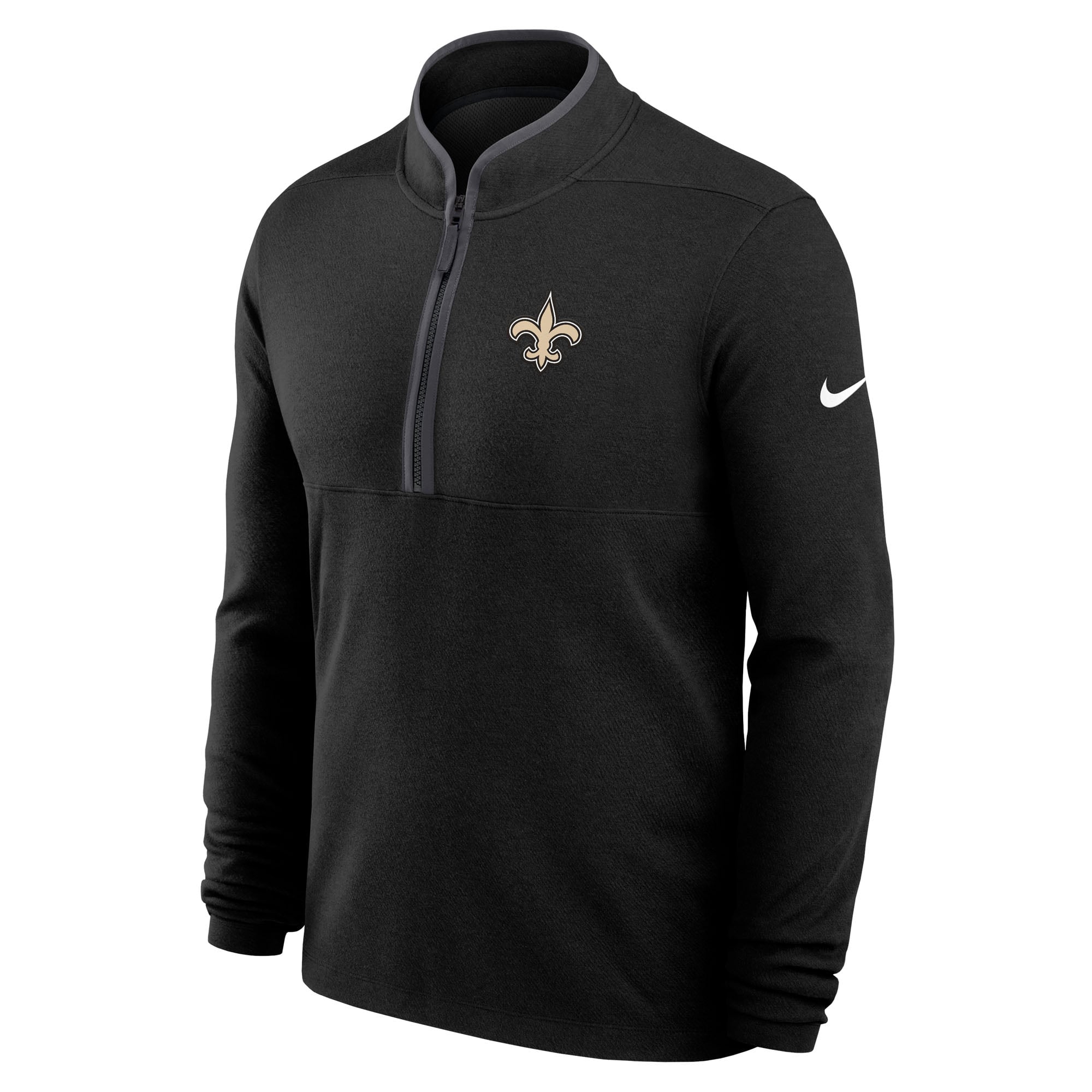 Men's Nike Black New Orleans Saints Primetime Victory Dri-FIT Half-Zip Pullover